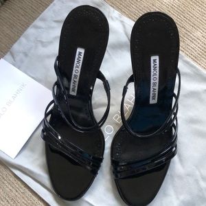 Black patent Manolo Blahnik heels